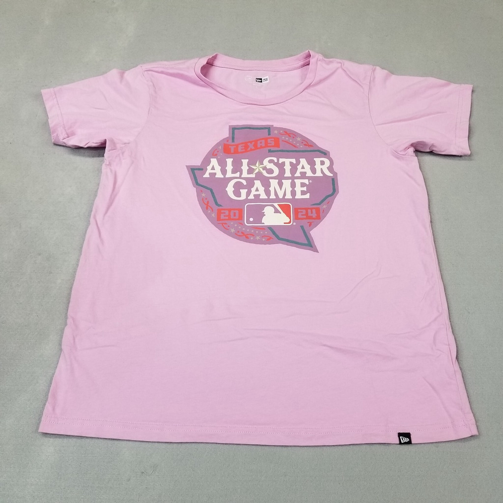 MLB All Star Game 2024 New Era T-Shirt Womens Size L Pink Texas Baseball